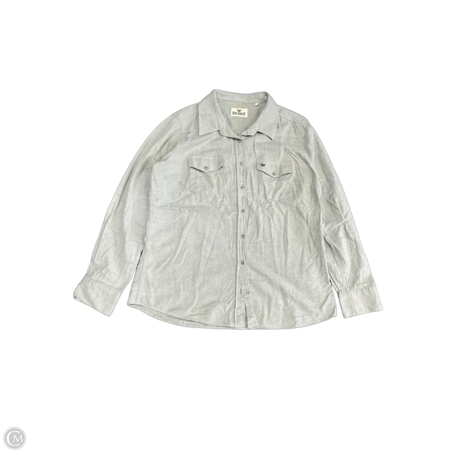 Top Long Sleeve By Cmb In Green, Size: L