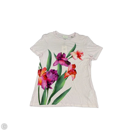 Top Short Sleeve Basic By Ted Baker In Floral Print, Size: L