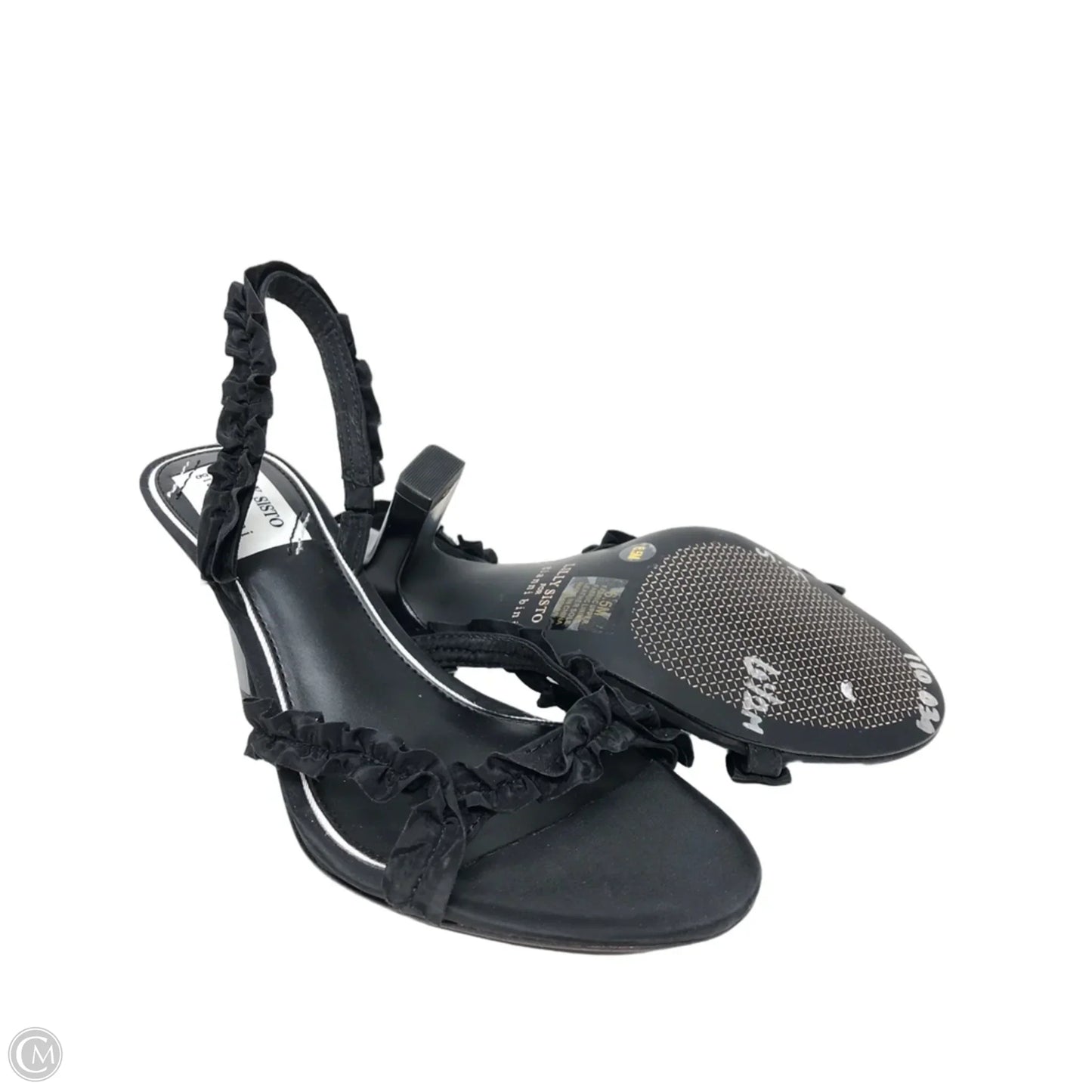 Sandals Heels Kitten By Gianni Bini In Black, Size: 6.5