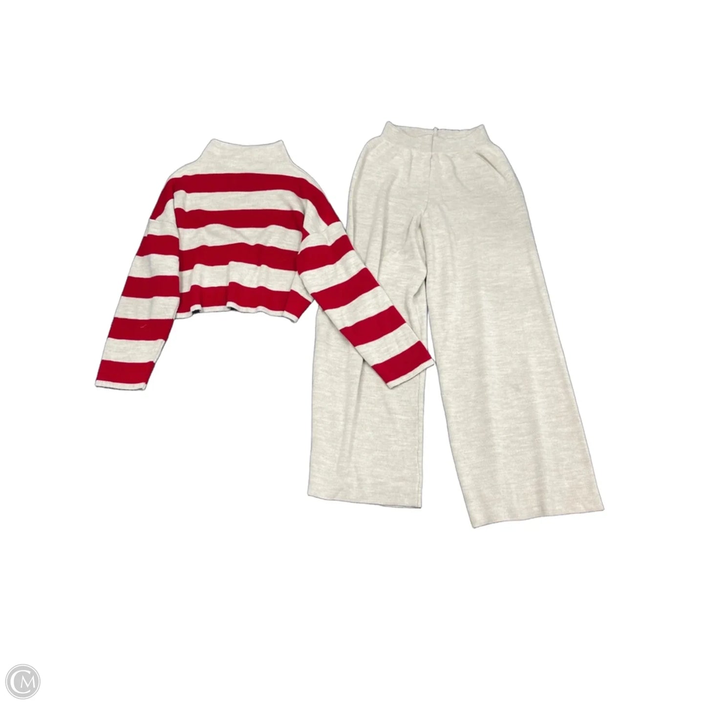 Pants Set 2pc By Clothes Mentor In Red & Tan, Size: M