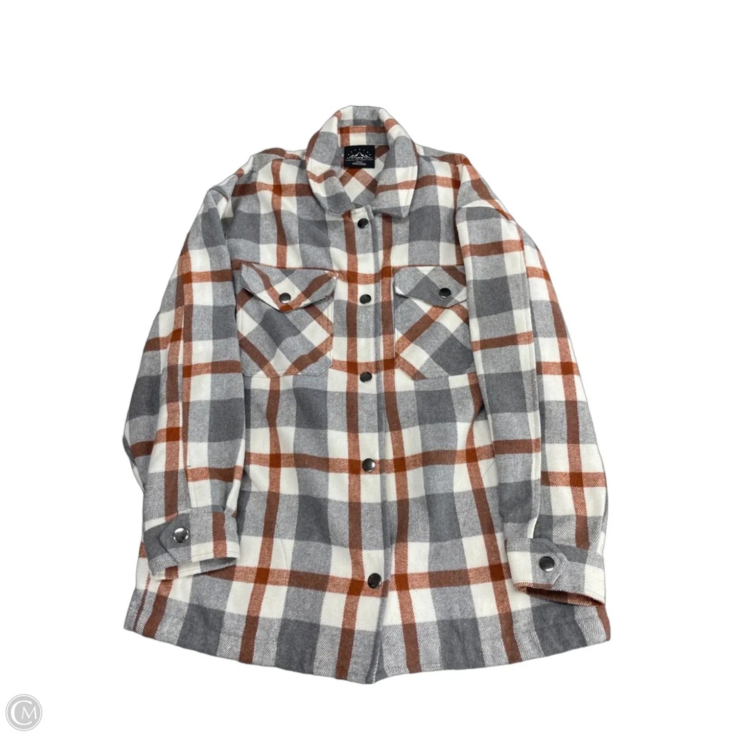 Jacket Shirt By Hfx In Plaid Pattern, Size: S