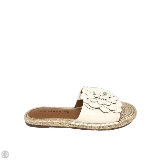 Sandals Flats By Lucky Brand In Beige, Size: 6