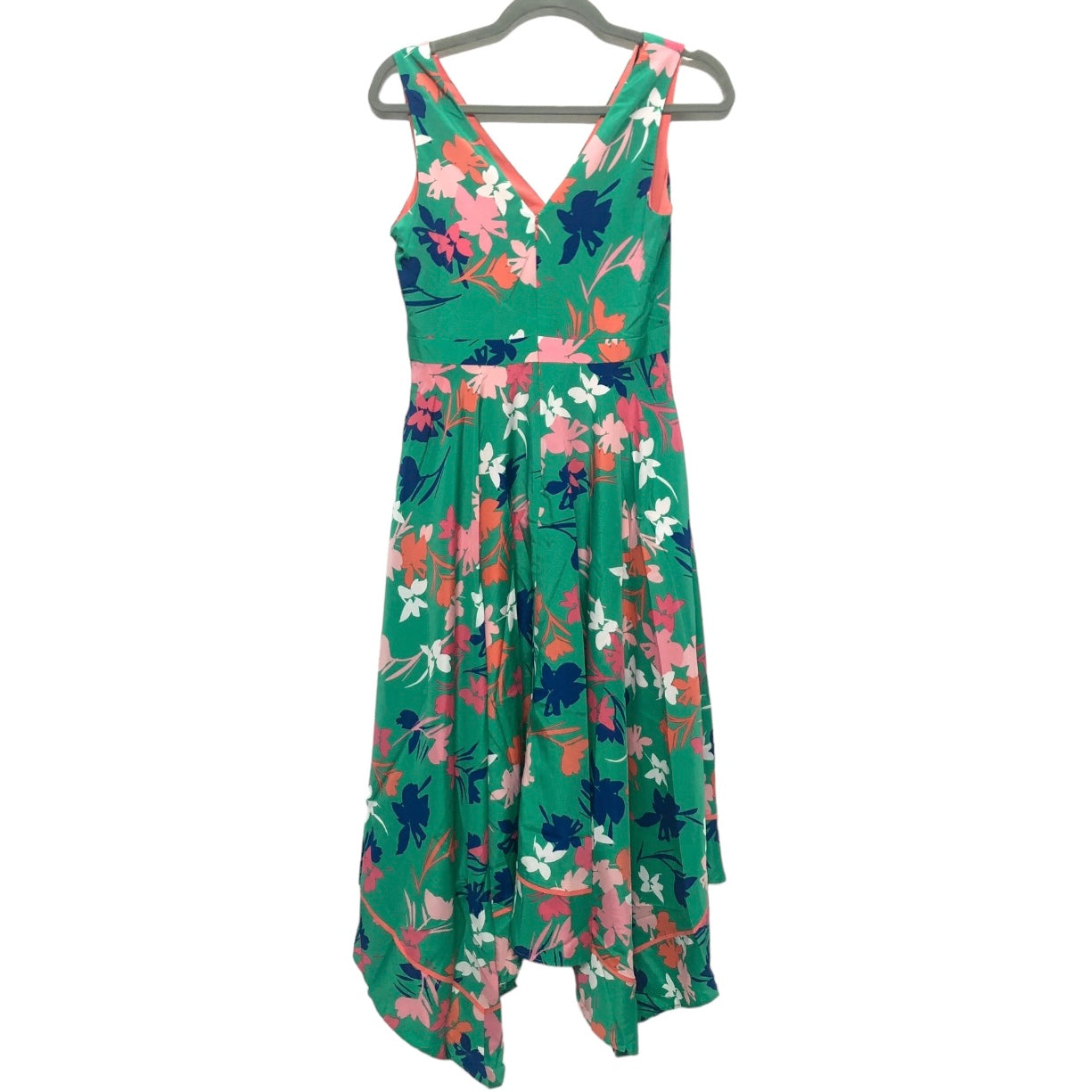 Green & Pink Dress Casual Midi Vince Camuto, Size 2