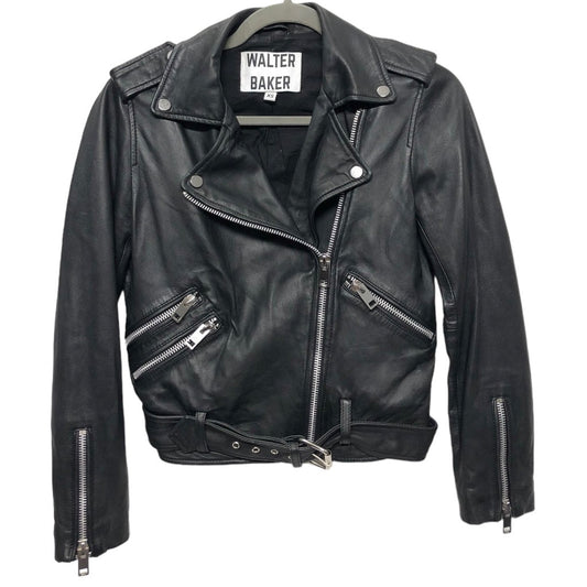 Black Jacket Leather Walter Baker, Size Xs