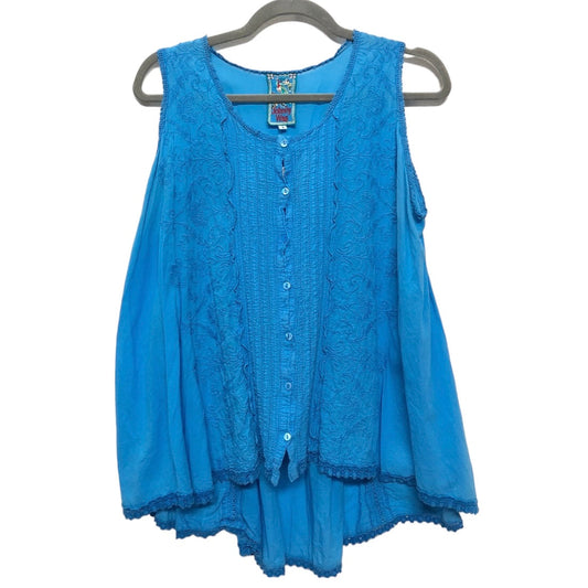 Blue Blouse Sleeveless Johnny Was, Size S