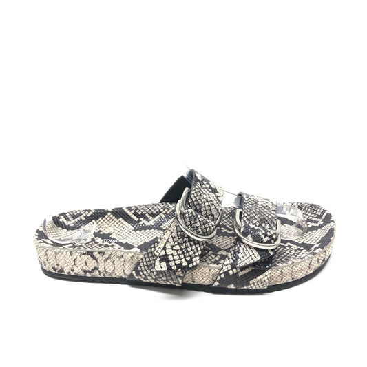Snakeskin Print Sandals Flats Antonio Melani, Size 6