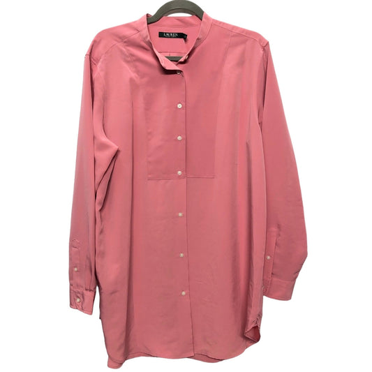 Pink Tunic Long Sleeve Lauren By Ralph Lauren, Size Xl