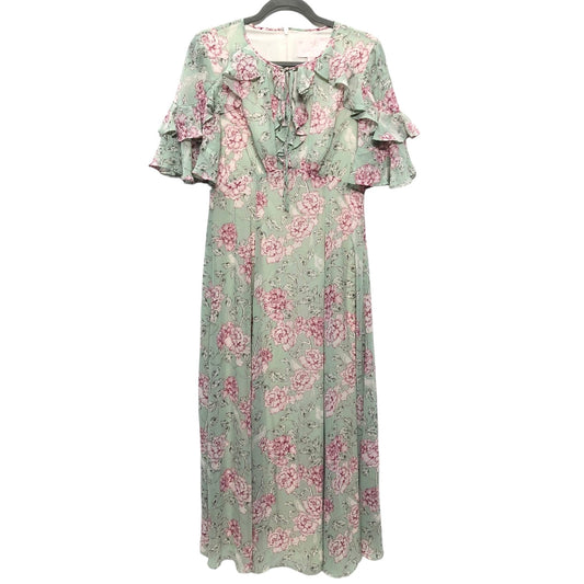 Green & Pink Dress Casual Maxi Cmc, Size 8