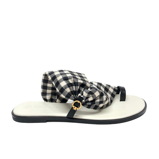 Black & White Sandals Flats Tory Burch, Size 11