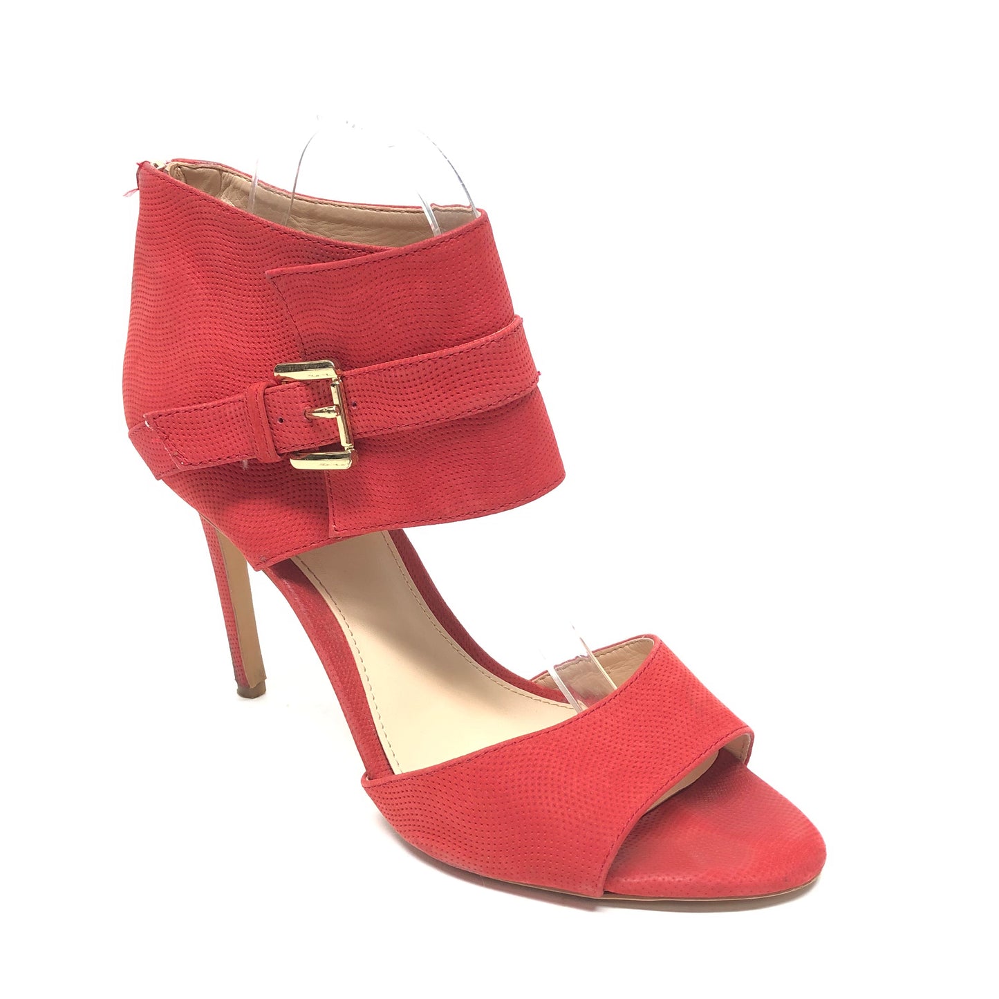 Red Sandals Heels Stiletto Vince Camuto, Size 10