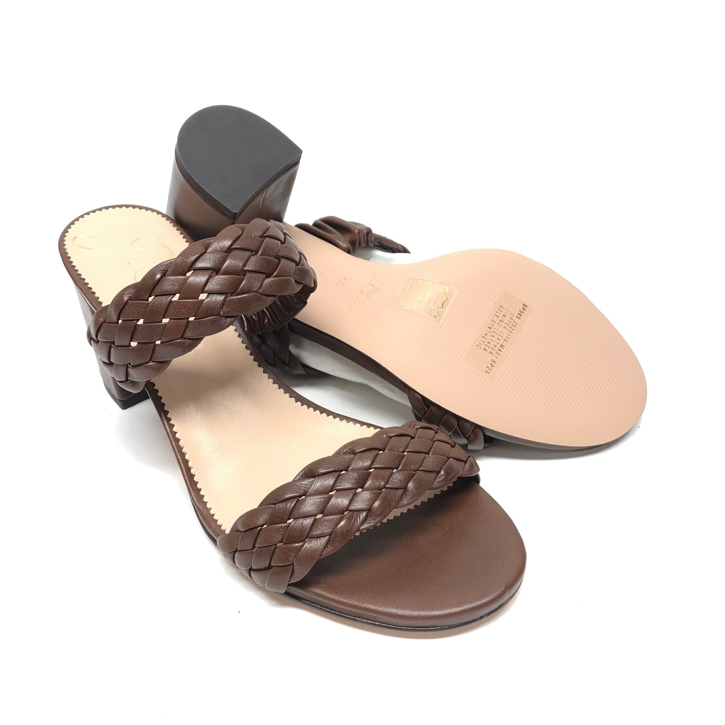 Brown Sandals Heels Block J. Crew, Size 7.5