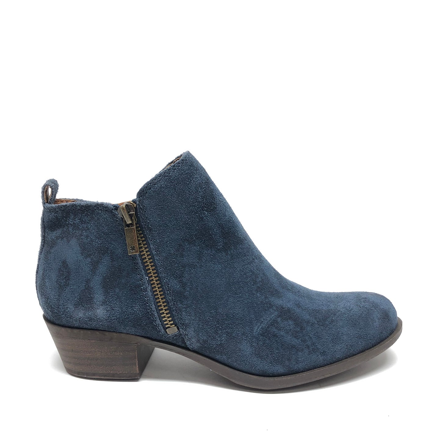 Blue Boots Ankle Heels Lucky Brand, Size 8