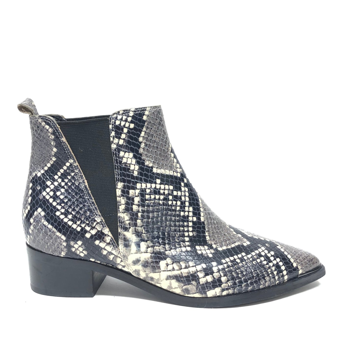 Boots Ankle Heels By Marc Fisher In Snakeskin Print, Size: 6.5