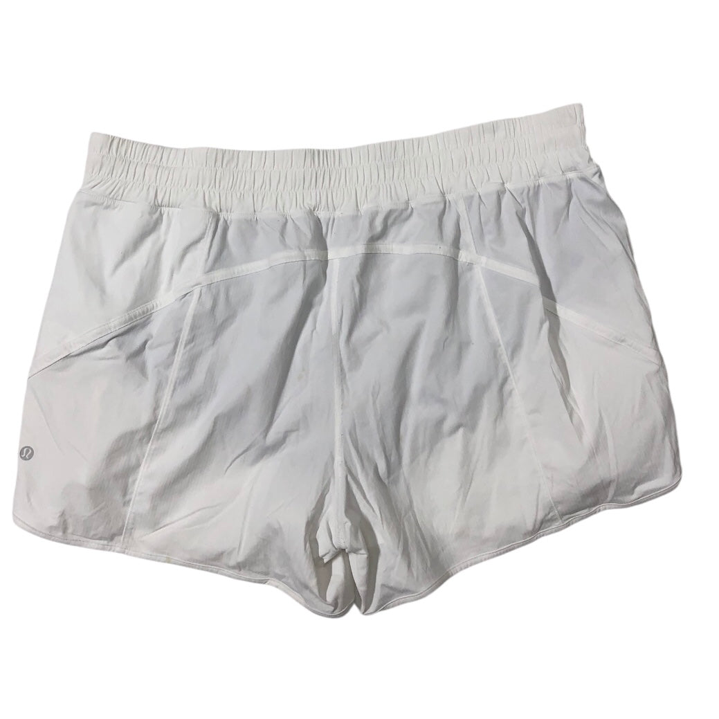 Athletic Shorts By Lululemon In White, Size: 20