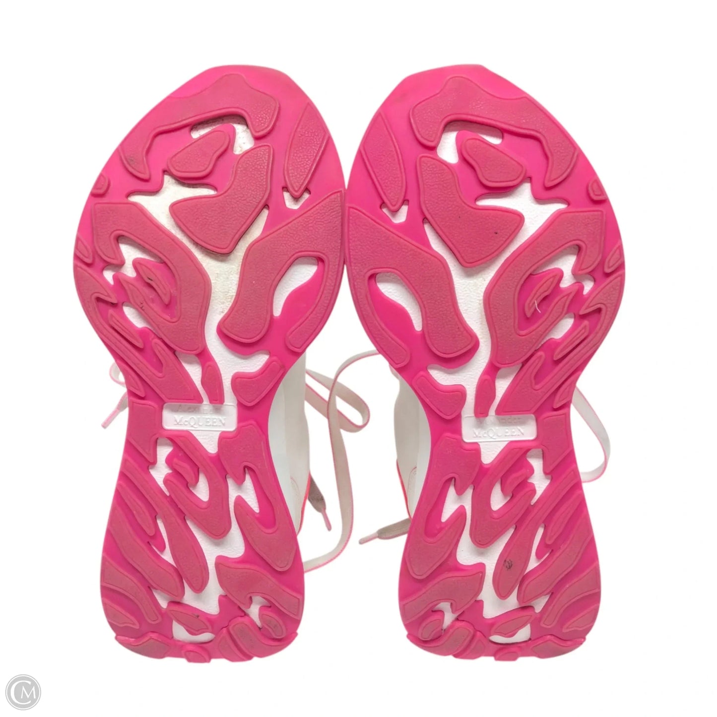 Shoes Luxury Designer By Alexander Mcqueen In Pink & White, Size: 8.5