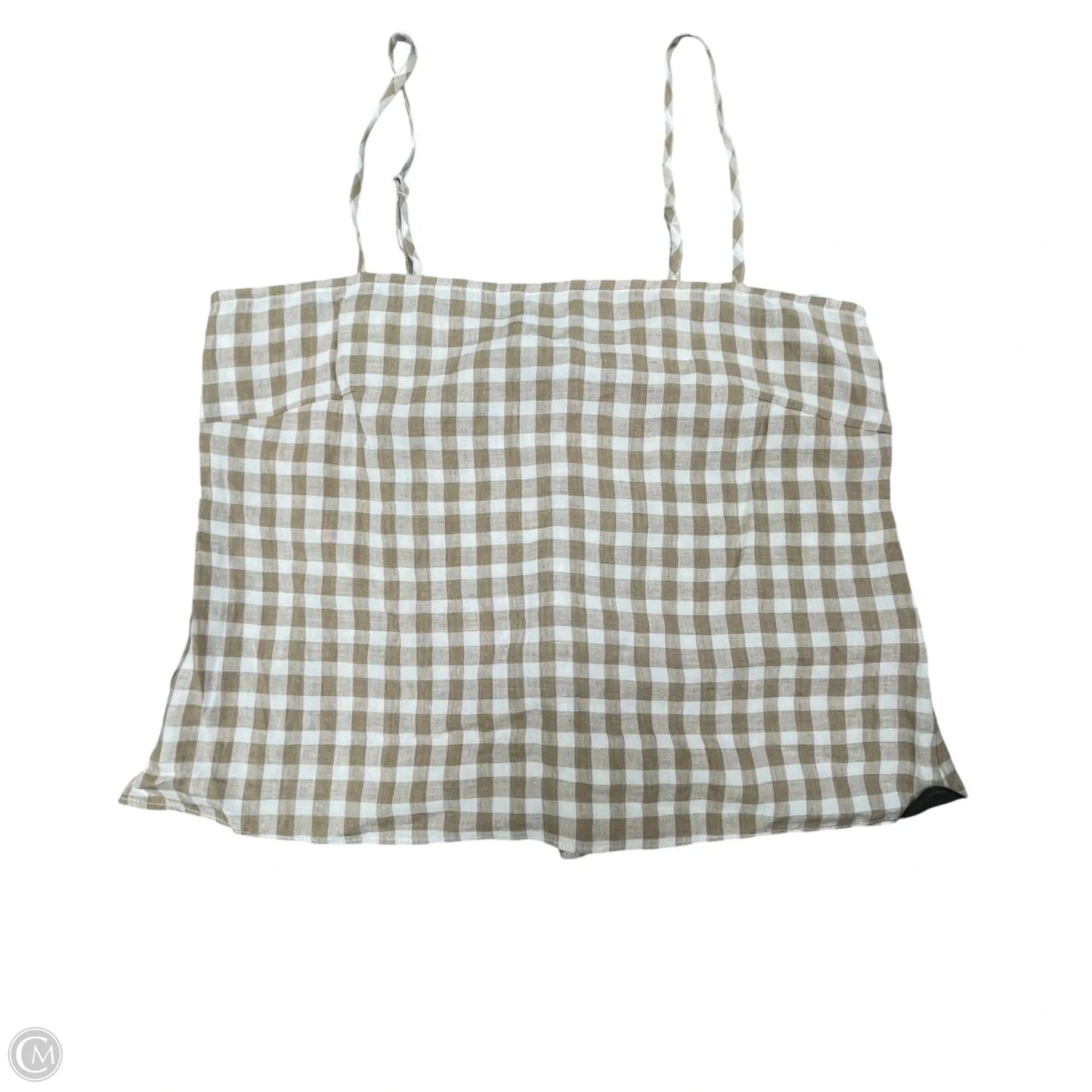 Top Sleeveless By Antonio Melani In Tan & White, Size: M