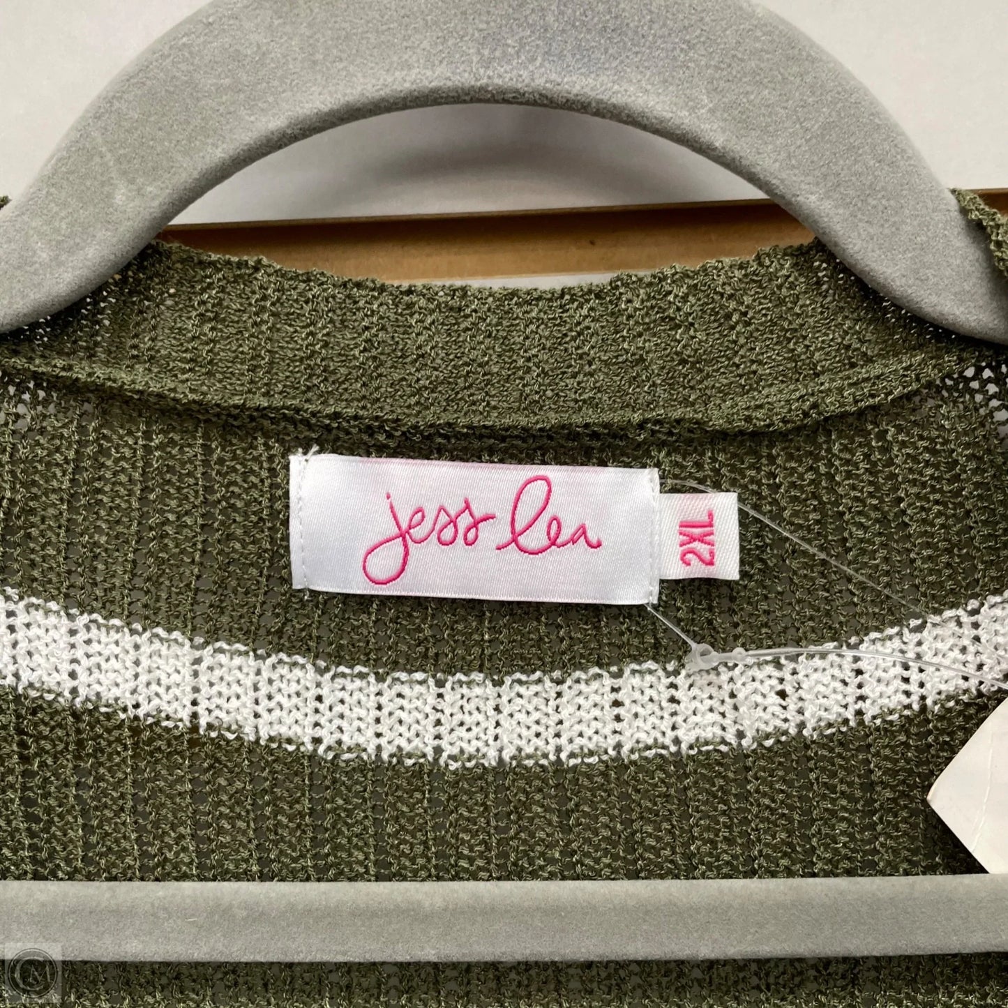 Sweater Cardigan By Jess Lea In Green, Size: 2x