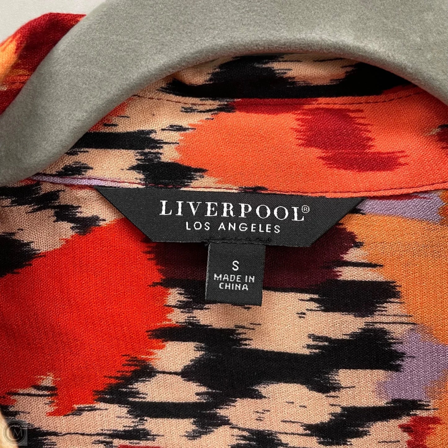 Blouse Long Sleeve By Liverpool In Orange, Size: S