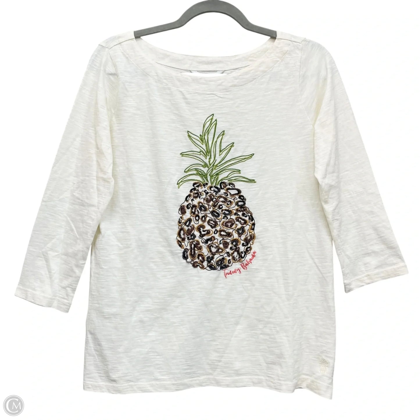 Top 3/4 Sleeve Basic By Tommy Bahama In Beige, Size: Xs