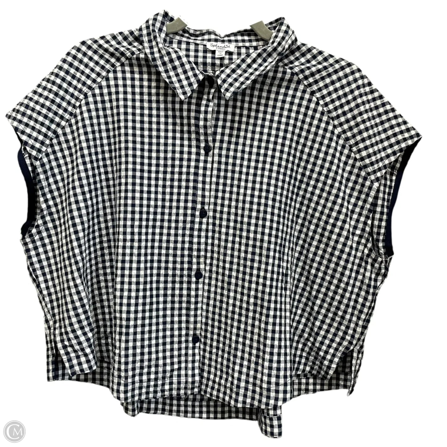 Top Short Sleeve By Splendid In Black & White, Size: Xs