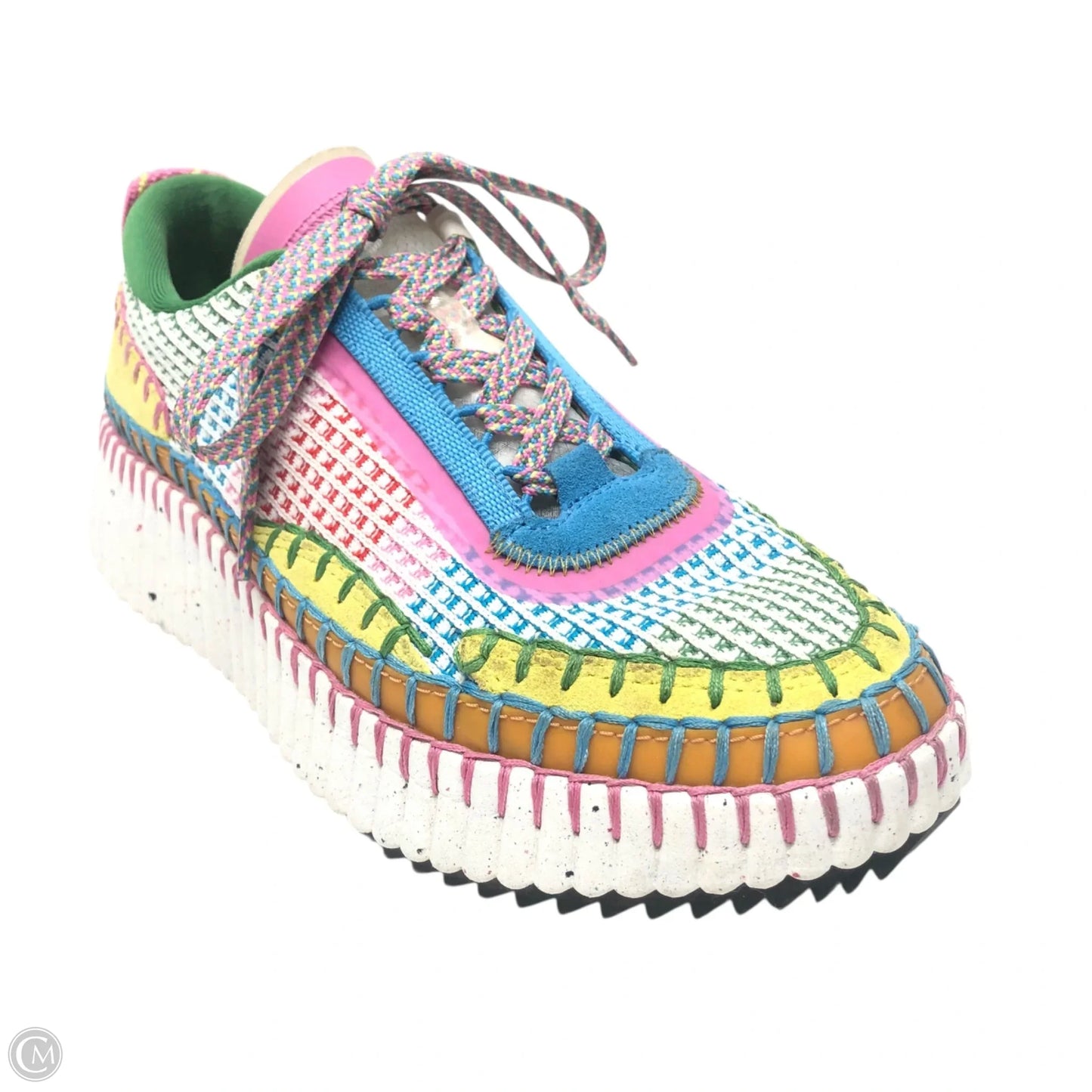 Shoes Luxury Designer By Chloe In Multi-colored, Size: 6.5