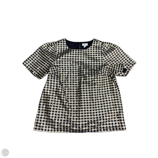 Top Short Sleeve By J. Crew In Black & Gold, Size: Xs