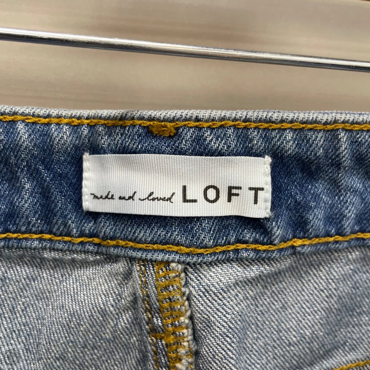 Jeans Straight By Loft In Blue Denim, Size: 12