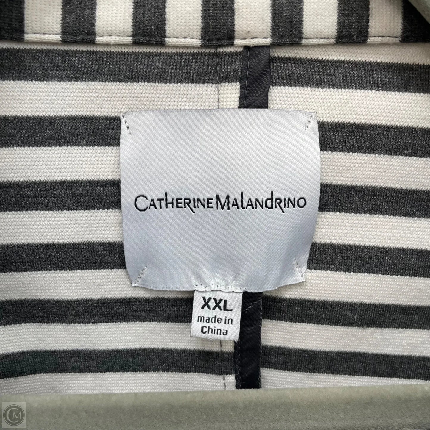 Blazer By Catherine Malandrino In Grey & White, Size: Xxl