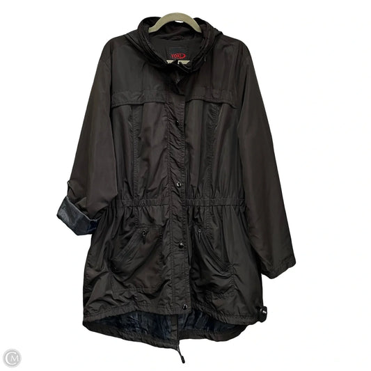 Jacket Windbreaker By Yoki In Black, Size: 1x