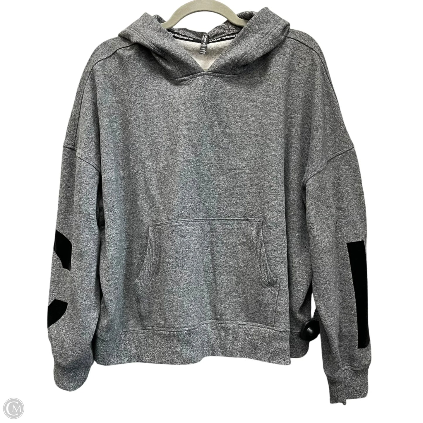 Sweatshirt Hoodie By Calvin Klein Performance In Grey, Size: Xxl