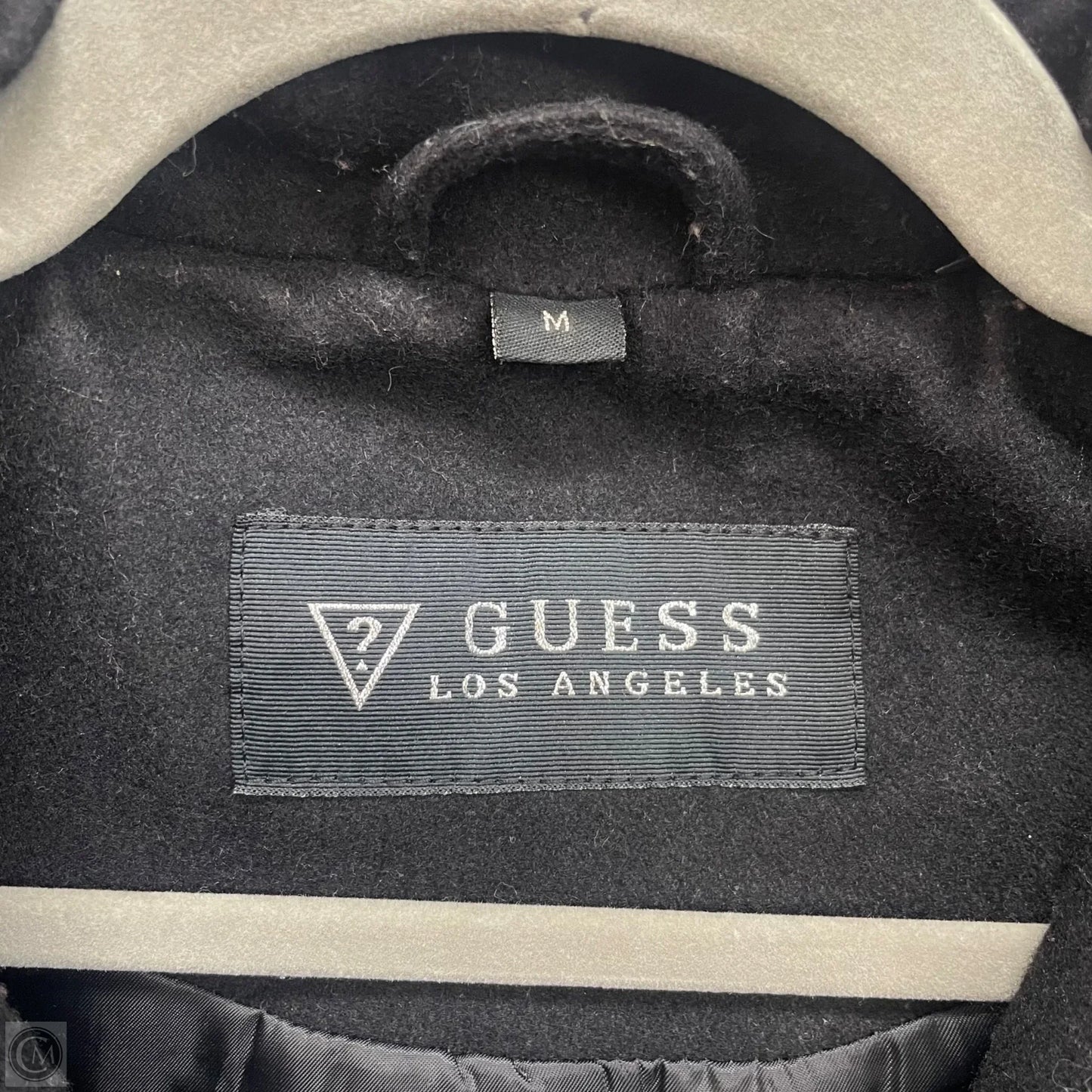 Coat Wool By Guess In Black, Size: M