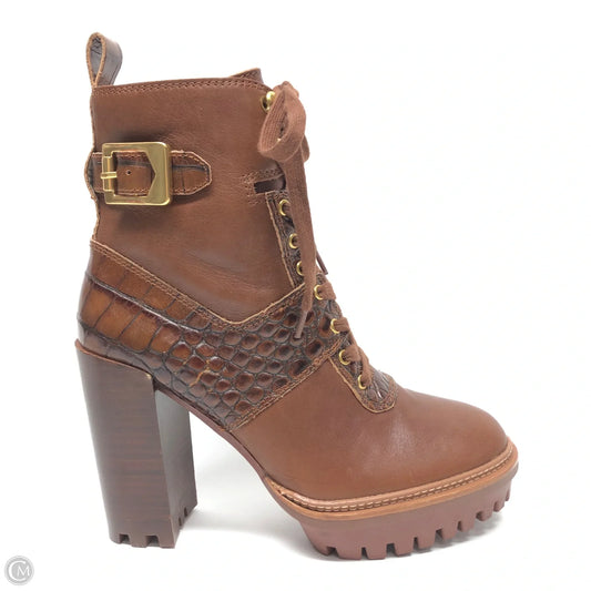 Boots Ankle Heels By Vince Camuto In Brown, Size: 7
