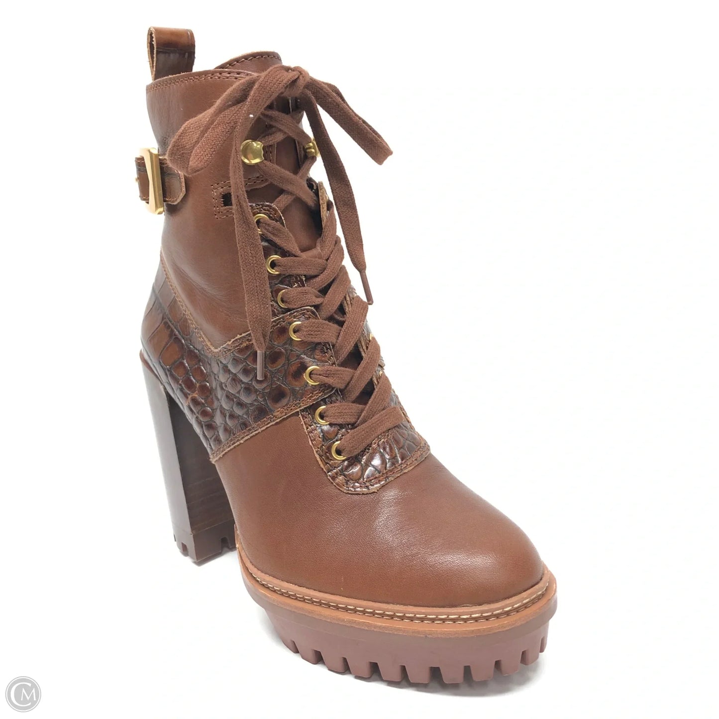 Boots Ankle Heels By Vince Camuto In Brown, Size: 7