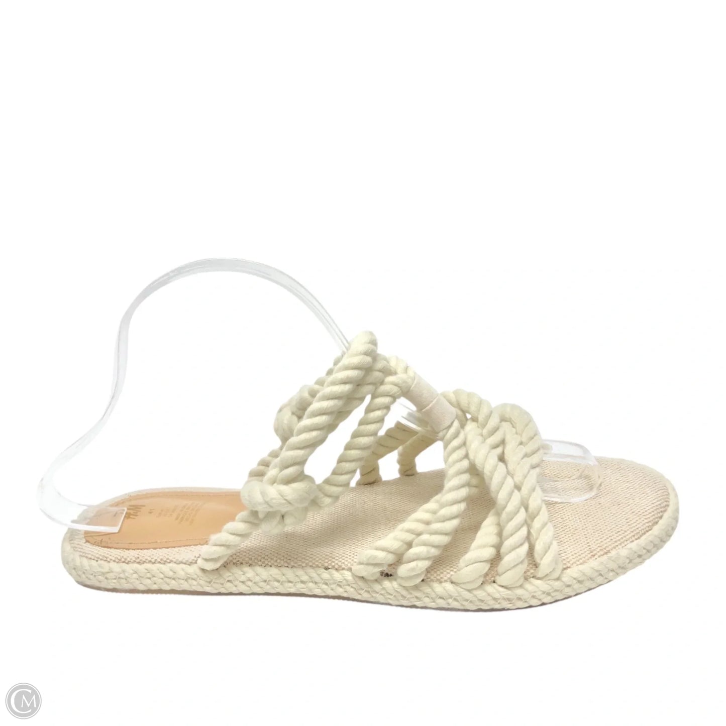 Sandals Flats By H&m In Cream, Size: 9.5