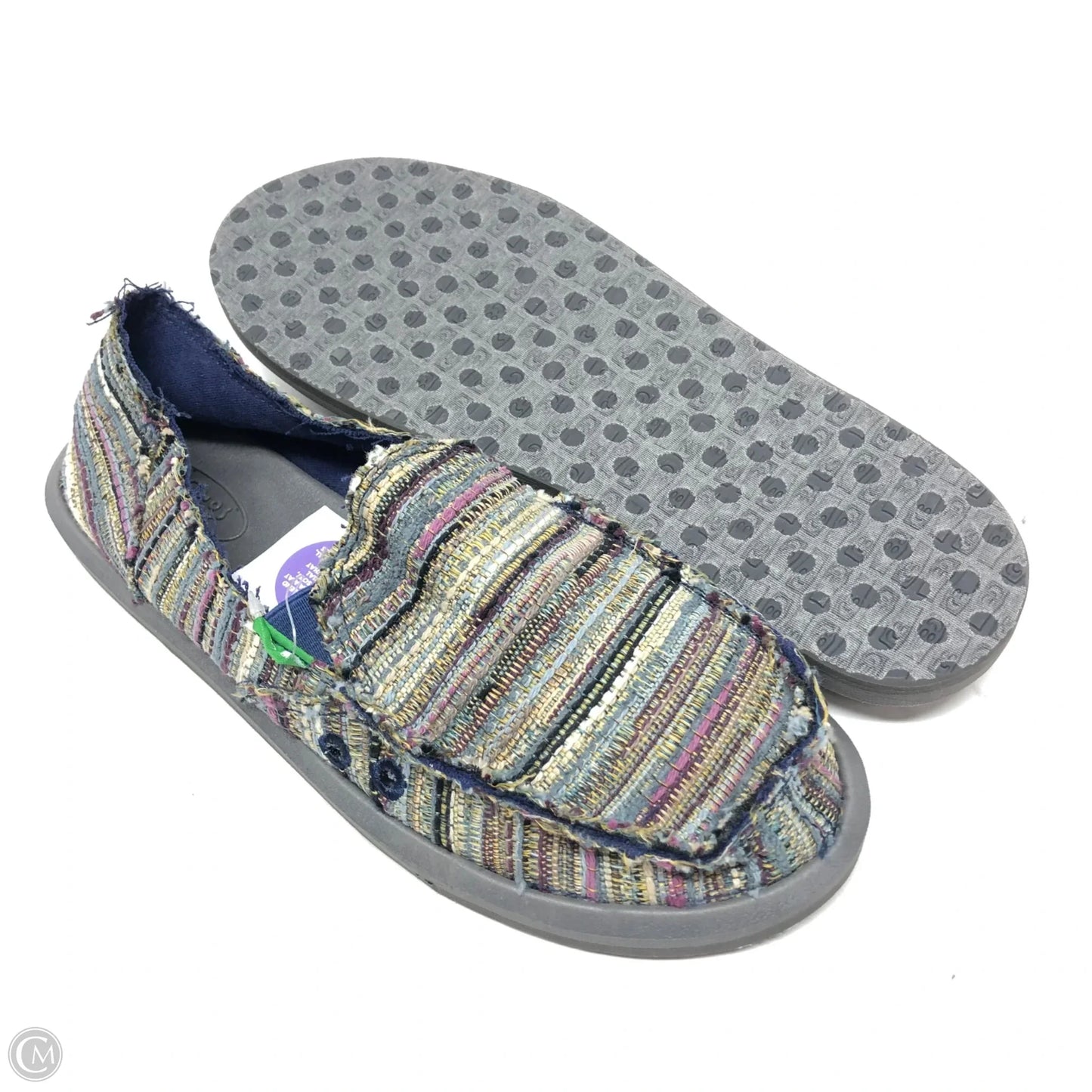 Shoes Flats By Sanuk In Blue & Purple, Size: 9