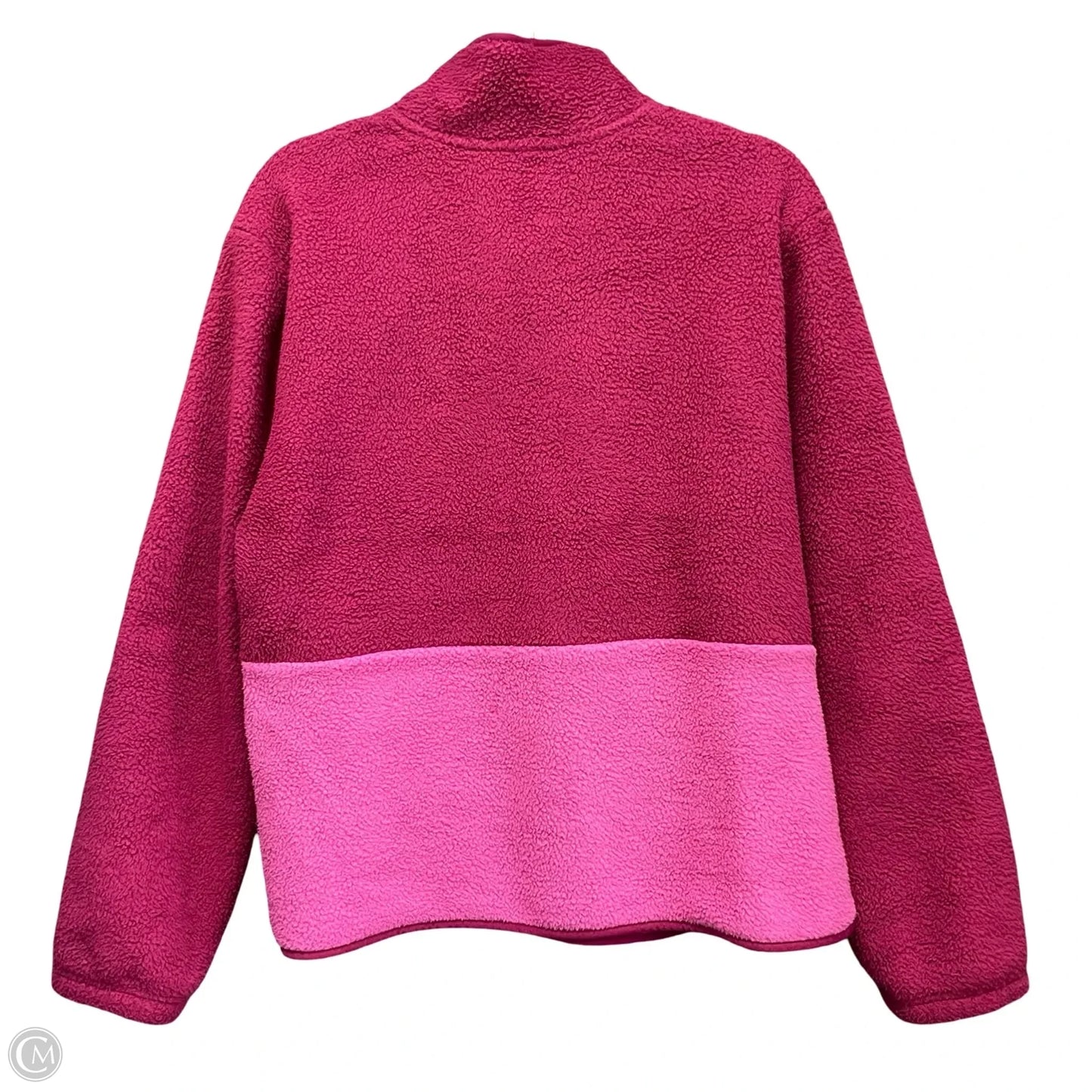 Jacket Fleece By Tek Gear In Pink & Purple, Size: L
