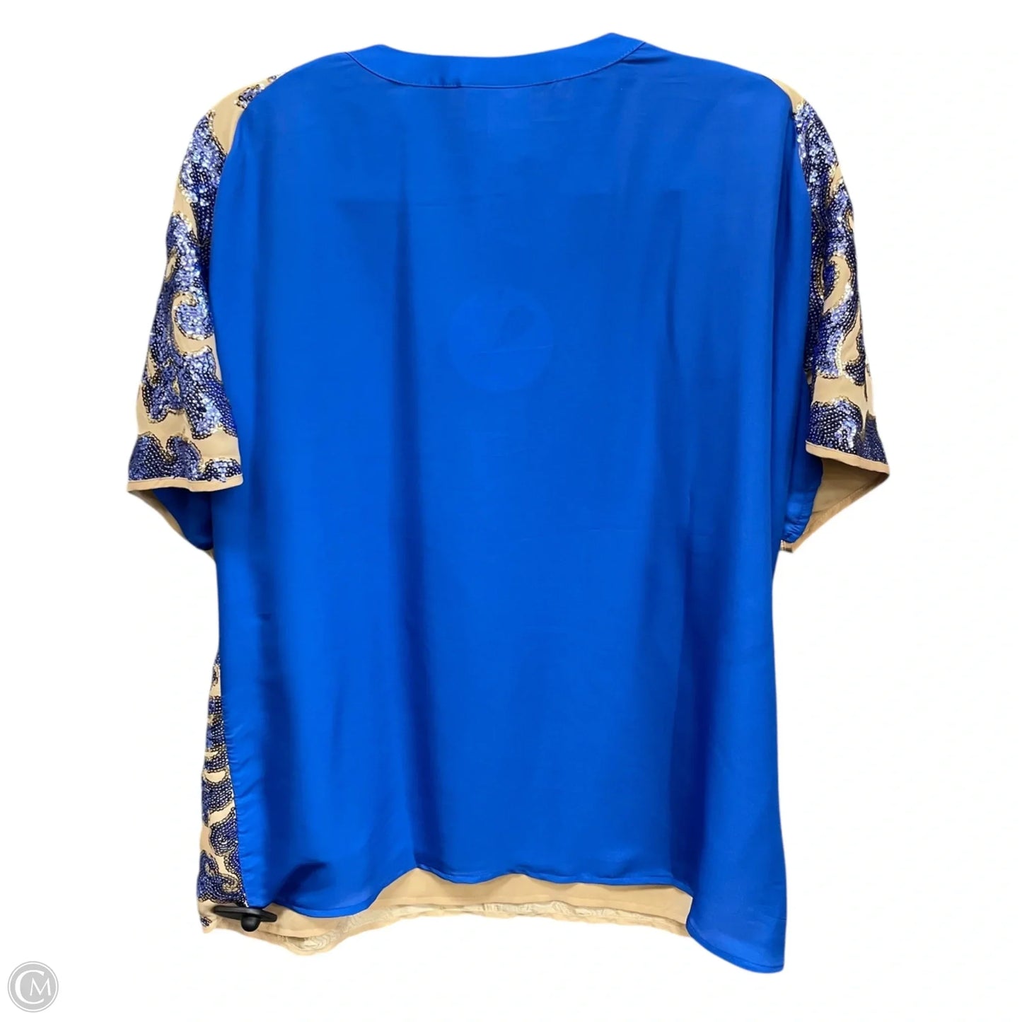 Top Short Sleeve By Target-designer In Blue & Cream, Size: Xl