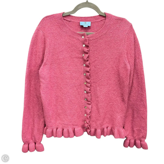 Sweater Cardigan By Cece In Pink, Size: L