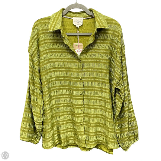 Blouse Long Sleeve By Umgee In Green, Size: S