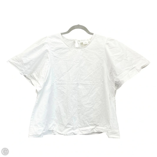 Top Short Sleeve Designer By Kate Spade In White, Size: L