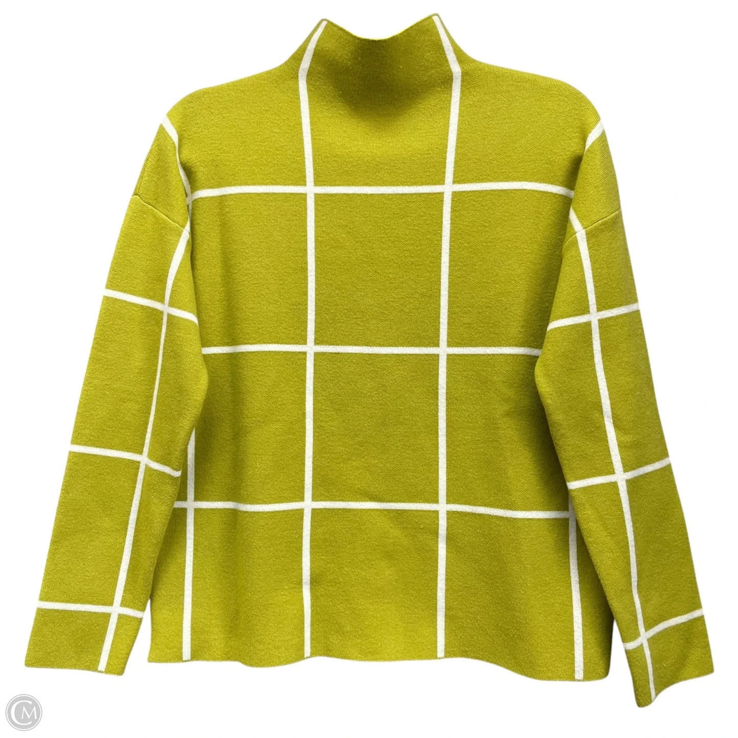 Sweater By Tahari In Chartreuse, Size: M