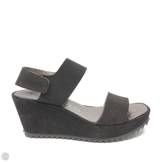 Sandals Heels Wedge By Cma In Brown, Size: 6