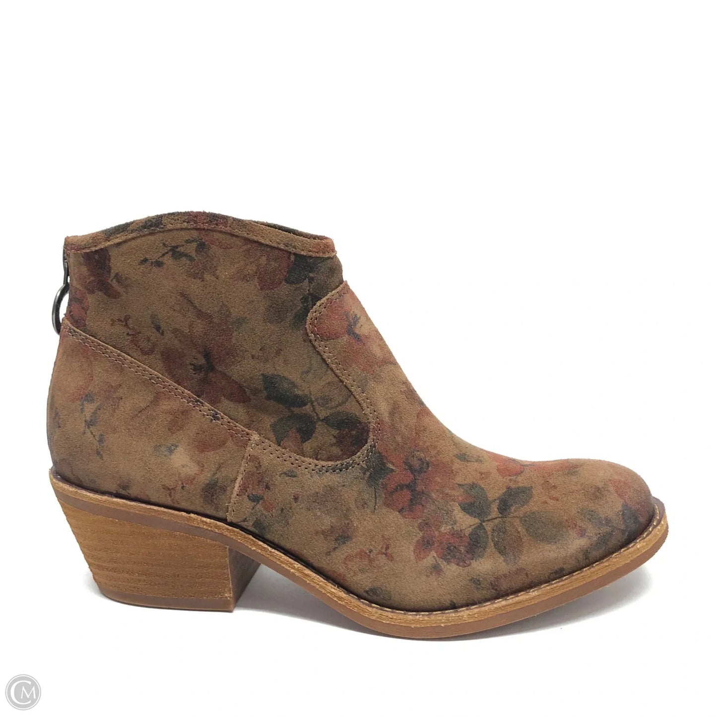 Boots Ankle Heels By Sofft In Brown, Size: 7