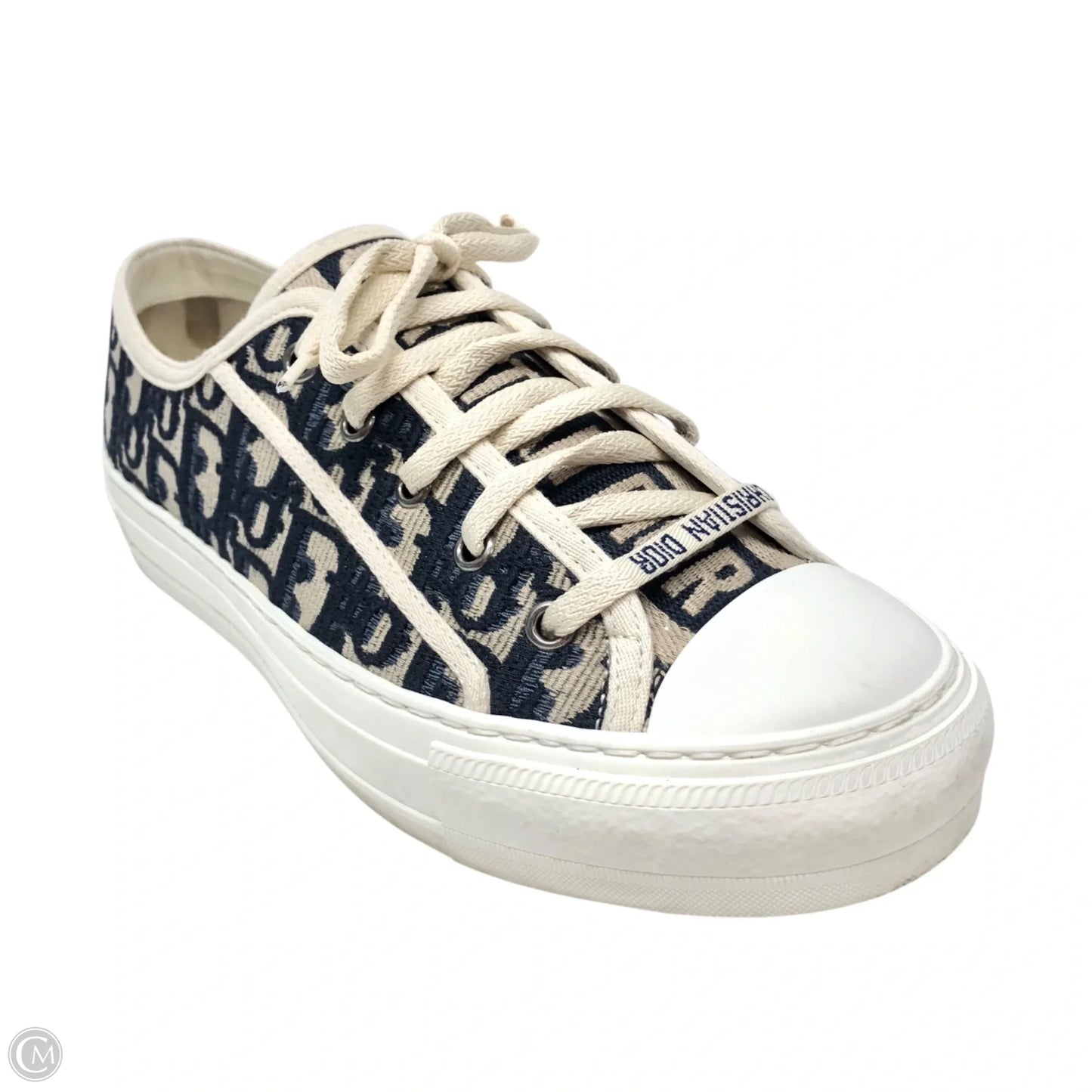 Shoes Luxury Designer By Dior In Blue & White, Size: 8