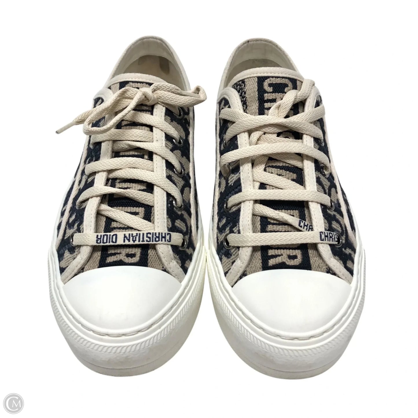 Shoes Luxury Designer By Dior In Blue & White, Size: 8