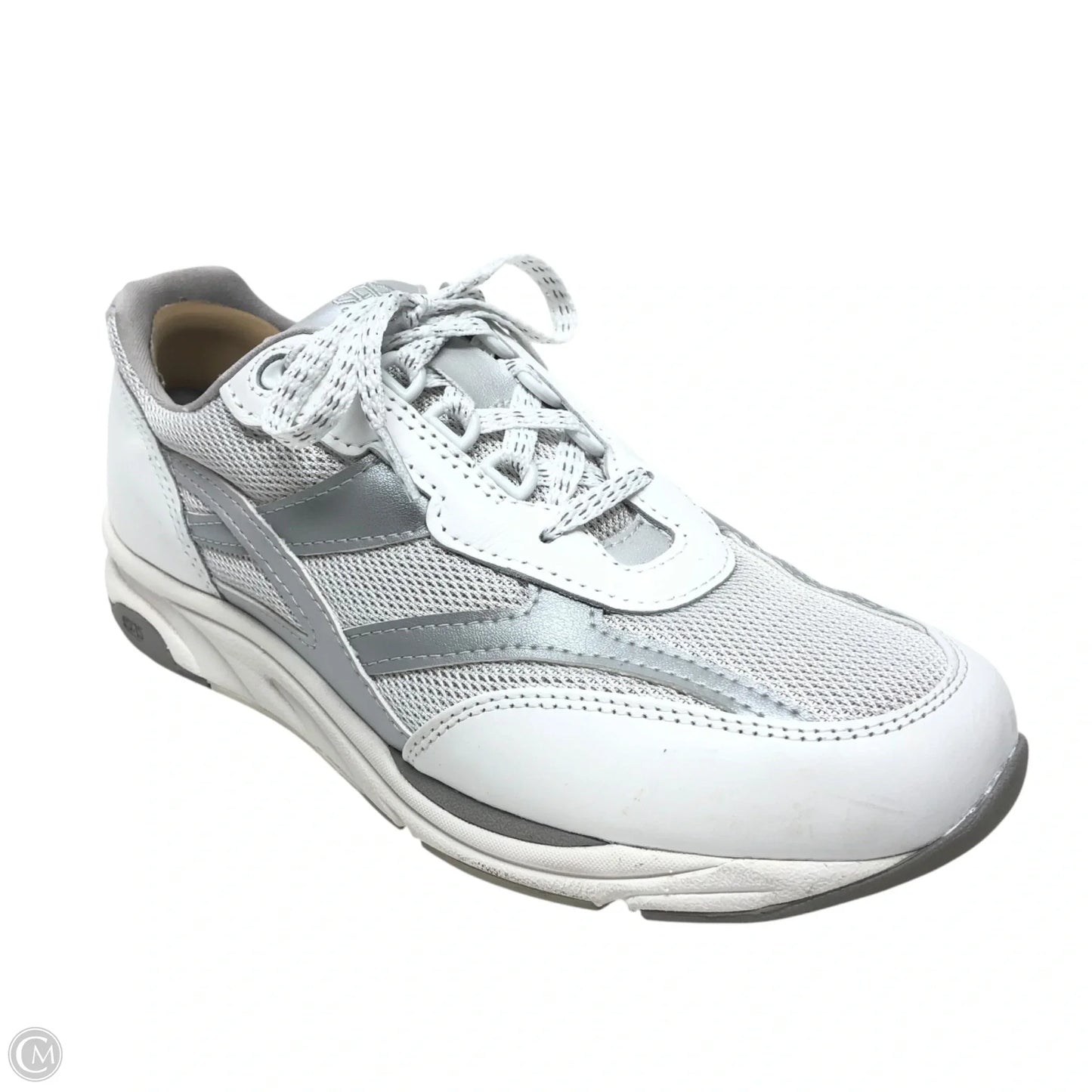 Shoes Sneakers By Sas In Grey & White, Size: 9.5