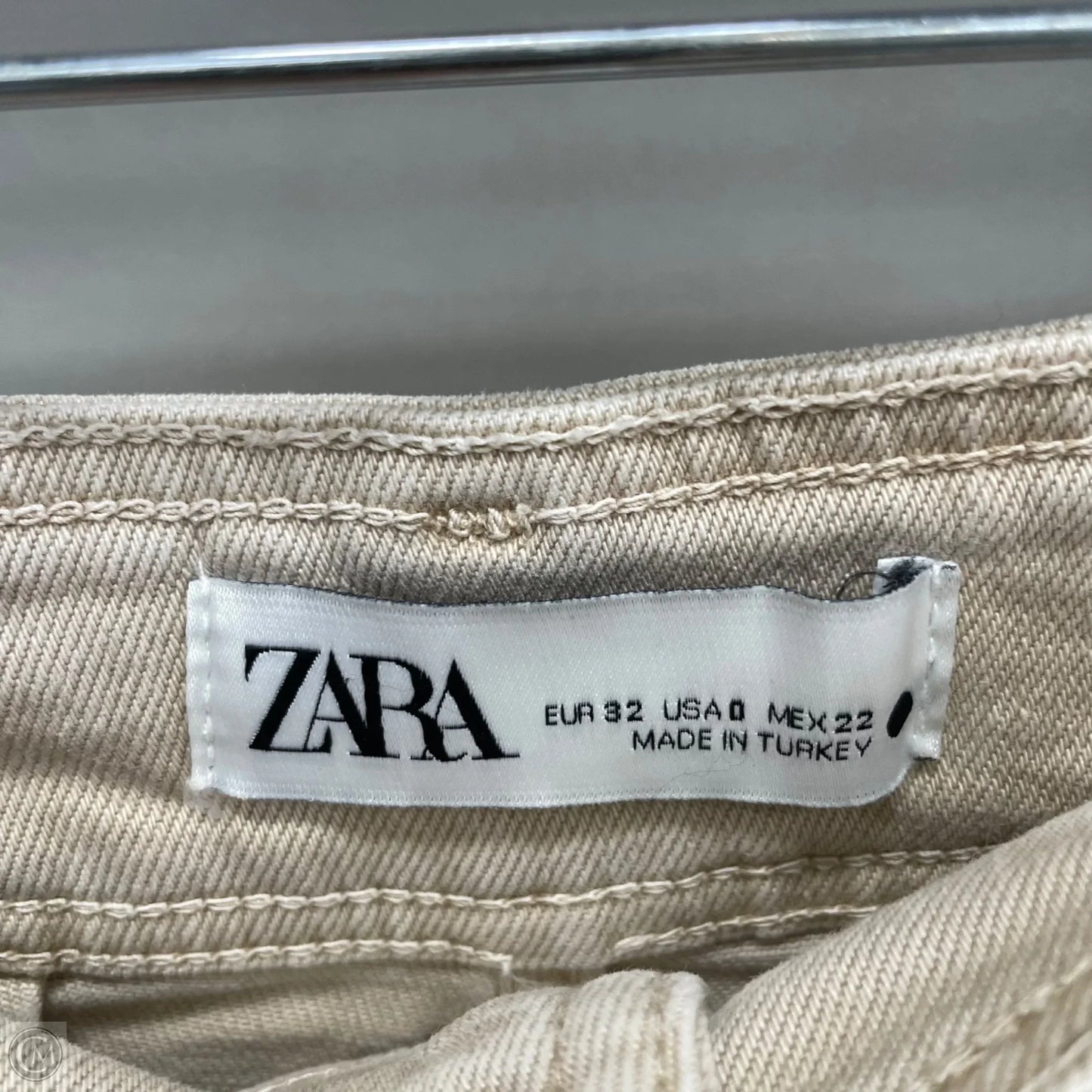 Jeans Wide Leg By Zara In Beige, Size: 0