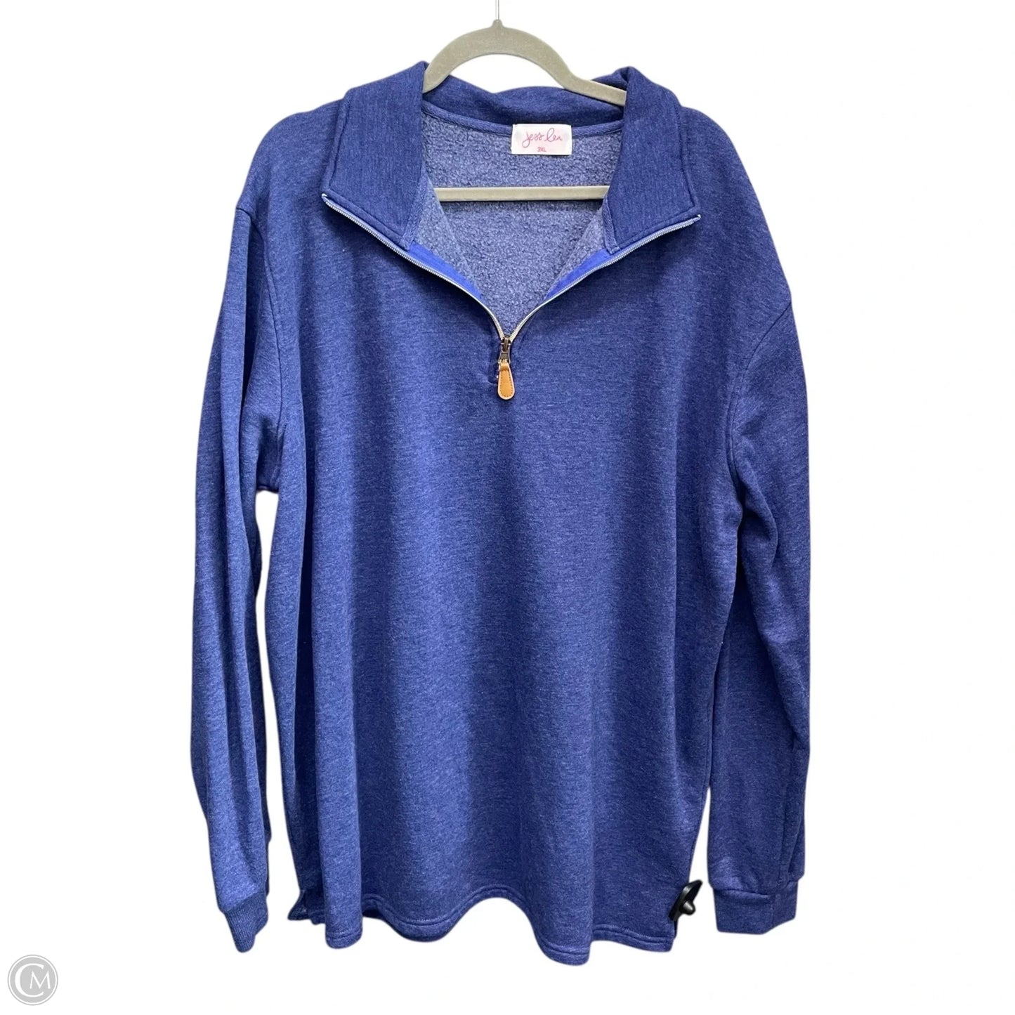 Sweatshirt Collar By Jess Lea In Blue, Size: 3x