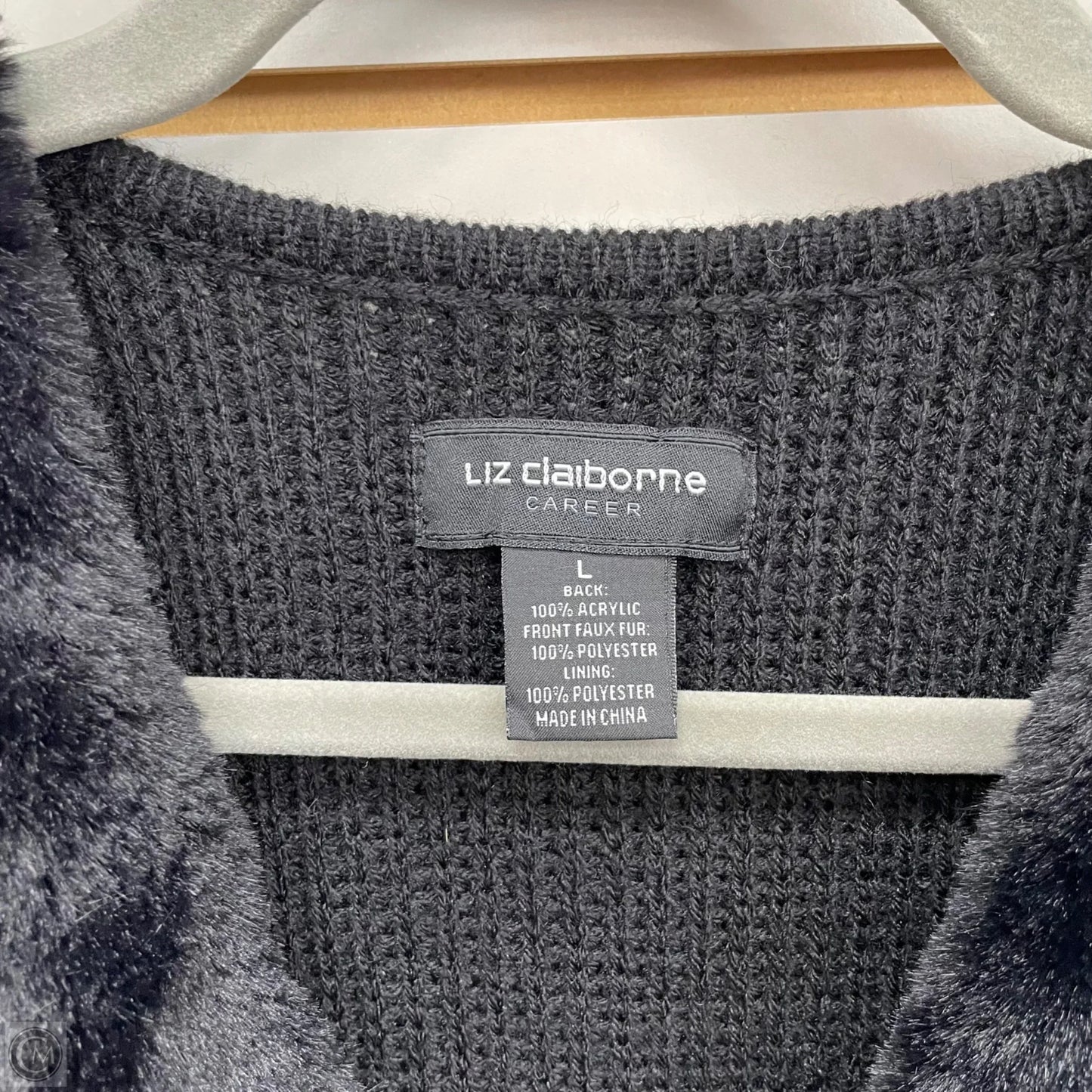 Vest Other By Liz Claiborne In Black, Size: L