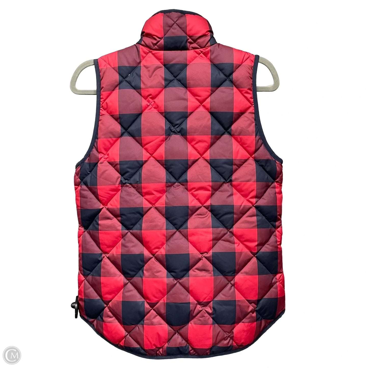 Vest Puffer & Quilted By J. Crew In Black & Red, Size: Xs